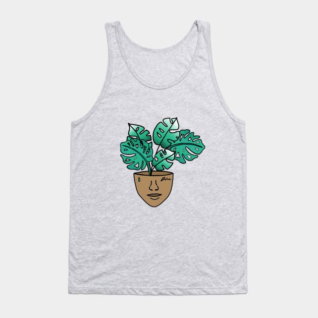 Monstera Plant Person - Crazy Plant Lady Tank Top by Tenpmcreations